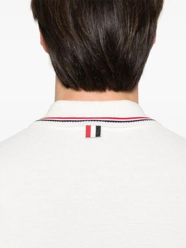 Browns Thom Browne RWB Stripe-detail Polo Shirt | Browns Polo Shirts