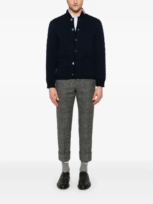Browns Thom Browne RWB Stripe-detail Quilted Jacket