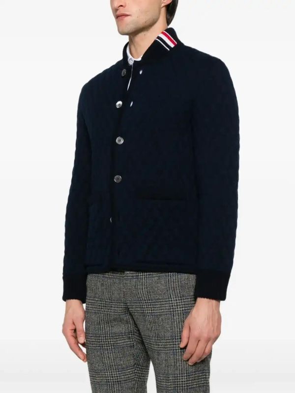Browns Thom Browne RWB Stripe-detail Quilted Jacket