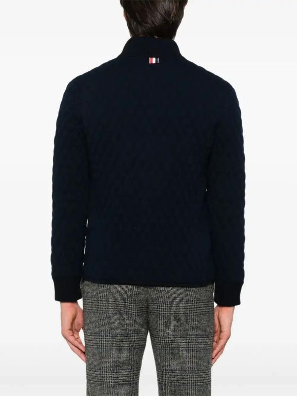 Browns Thom Browne RWB Stripe-detail Quilted Jacket