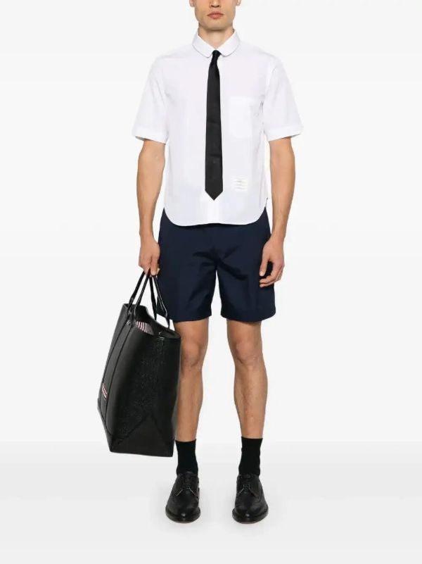 Browns Thom Browne RWB-Tab Chino Shorts | Browns Khaki Shorts