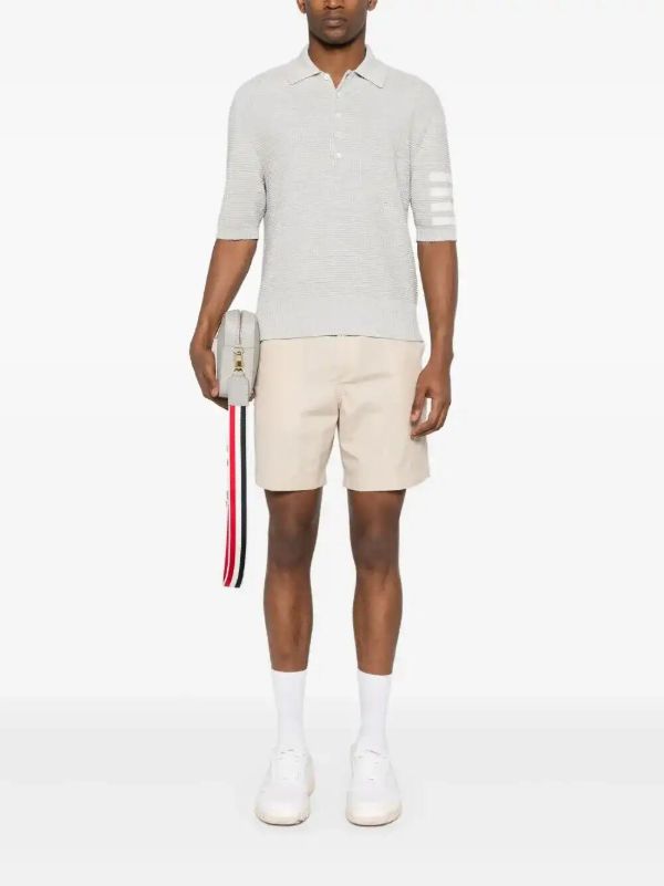 Browns Thom Browne RWB-Tab Chino Shorts | Browns Khaki Shorts