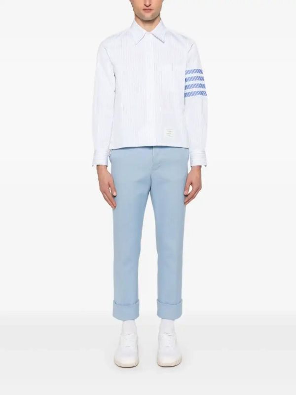 Browns Thom Browne Striped 4-bar Shirt | Browns Shirts