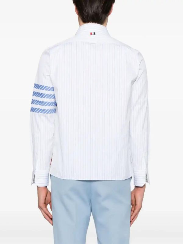 Browns Thom Browne Striped 4-bar Shirt | Browns Shirts