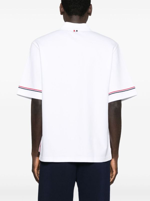 Browns Thom Browne Striped Polo Shirt | Browns Polo Shirts