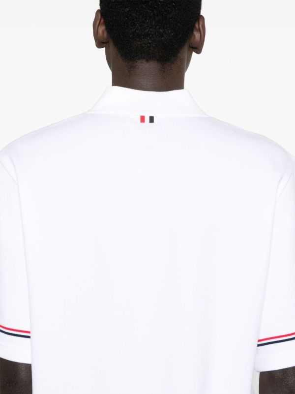 Browns Thom Browne Striped Polo Shirt | Browns Polo Shirts