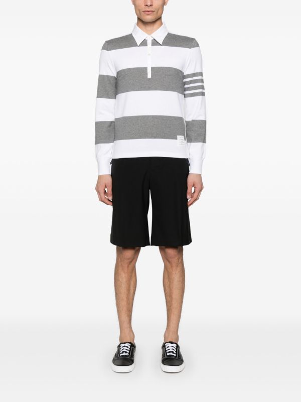 Browns Thom Browne Striped Polo Shirt | Browns Polo Shirts