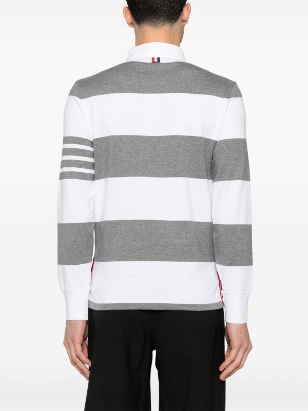 Browns Thom Browne Striped Polo Shirt | Browns Polo Shirts