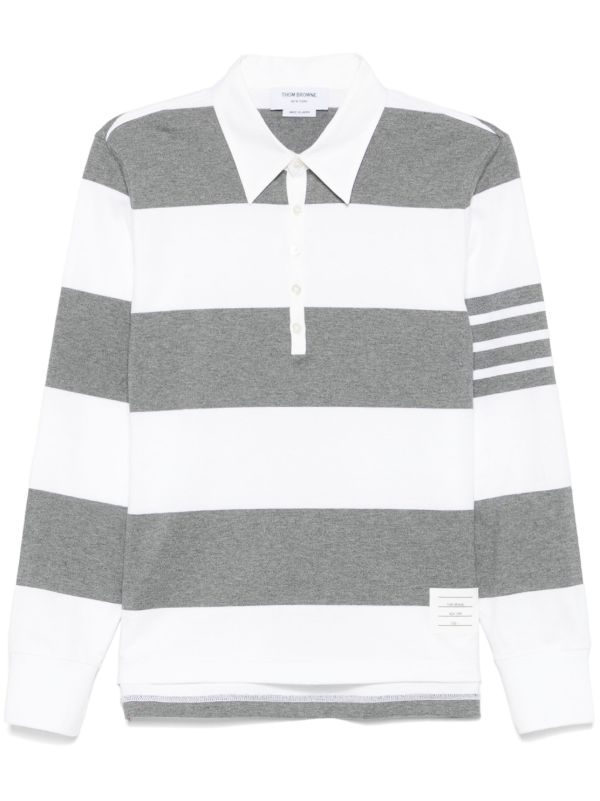 browns Thom Browne Striped Polo Shirt | Browns Polo Shirts