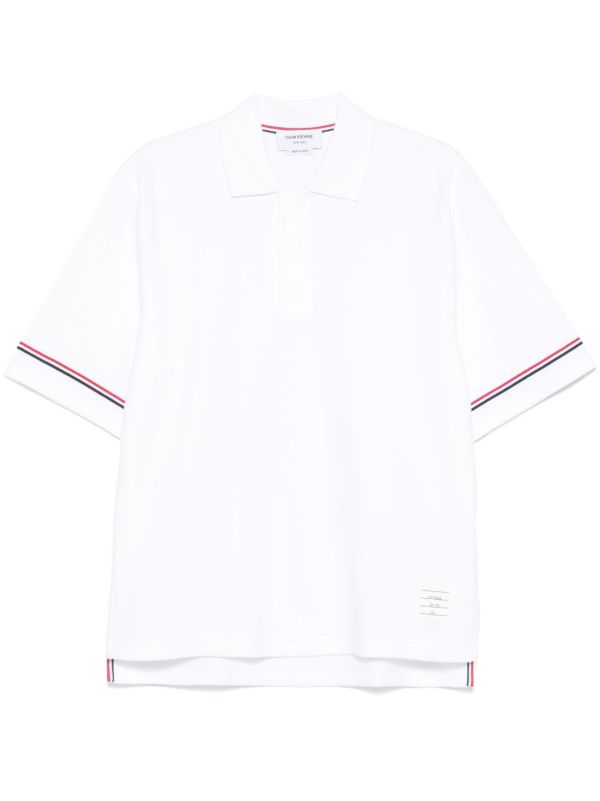 browns Thom Browne Striped Polo Shirt | Browns Polo Shirts
