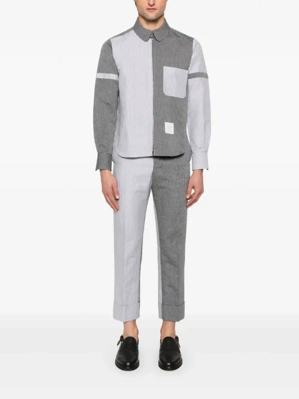 Browns Thom Browne Striped Trousers | Browns Cropped Pants