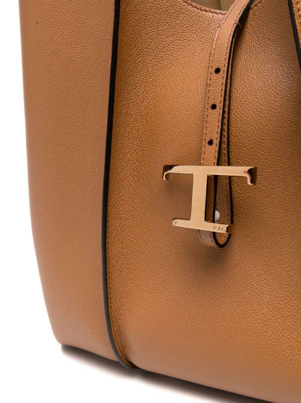 Browns Tod's Brown T Timeless Medium Leather Tote Bag | Browns Tote Bags