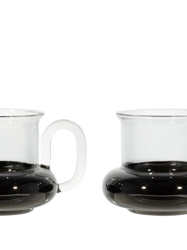 Browns Tom Dixon Black Bump Glass Teacup Set | Browns Homeware
