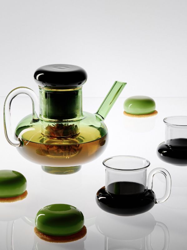 Browns Tom Dixon Black Bump Glass Teacup Set | Browns Homeware