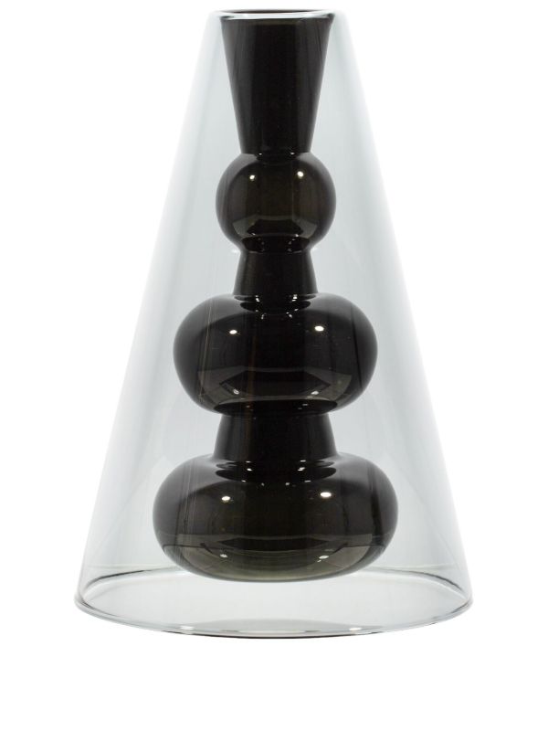 browns Tom Dixon Black Bump Glass Vase | Browns Homeware
