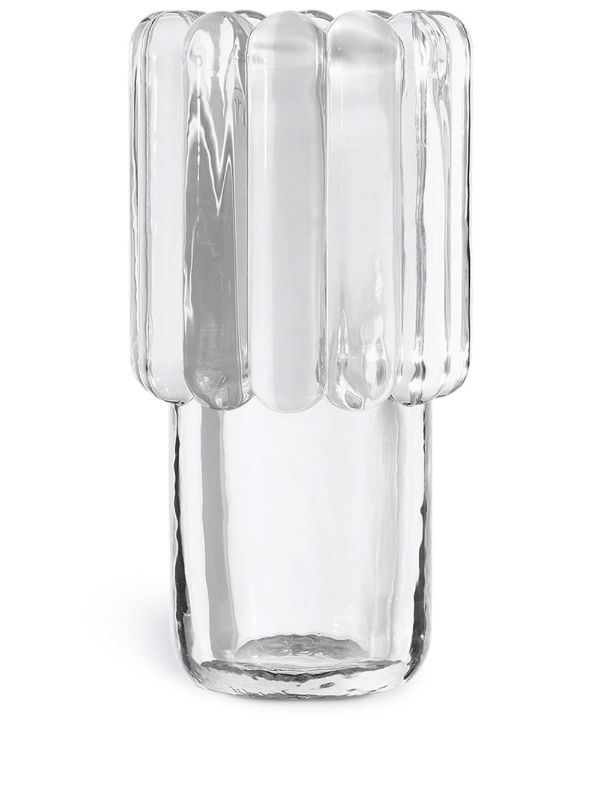 browns Tom Dixon Clear Press Medium Glass Vase | Browns Vases