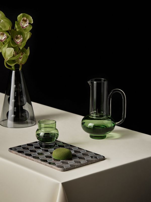 Browns Tom Dixon Green Bump Glass Jug | Browns Glassware