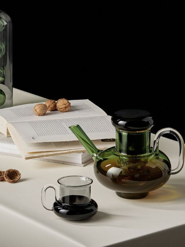 Browns Tom Dixon Green Bump Glass Tea Pot | Browns Homeware