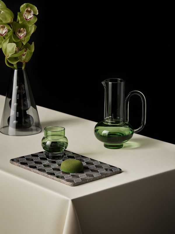 Browns Tom Dixon Green Bump Short Glass Set | Browns Glassware