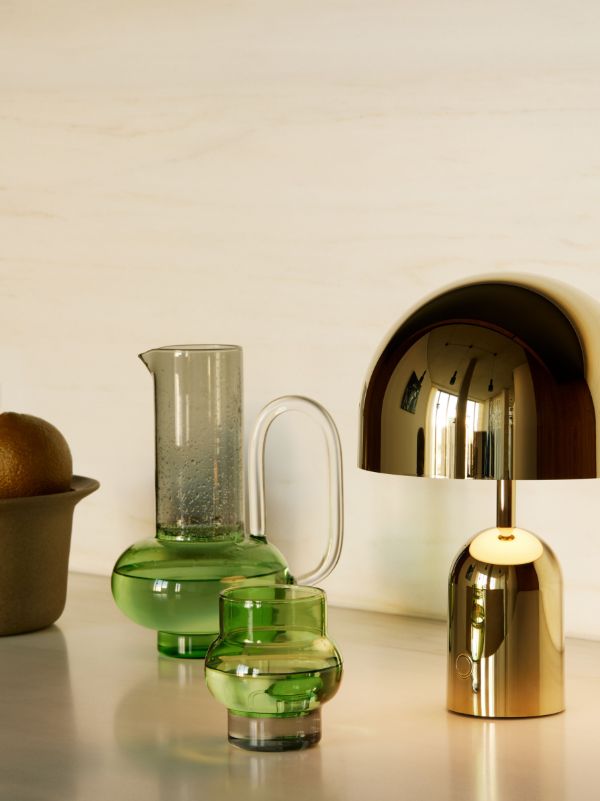 Browns Tom Dixon Green Bump Short Glass Set | Browns Glassware