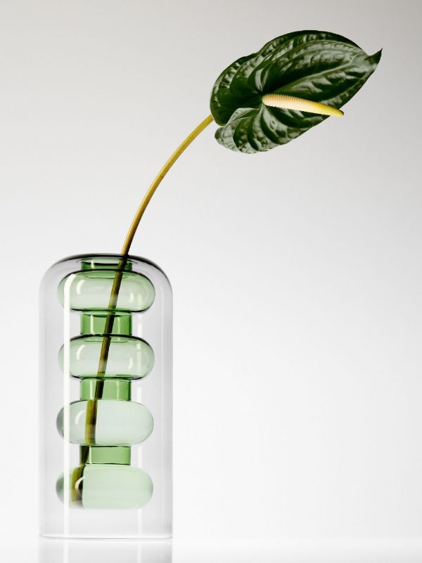 Browns Tom Dixon Green Bump Tall Glass Vase | Browns Homeware