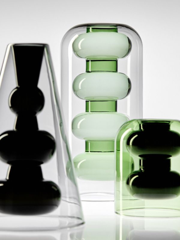 Browns Tom Dixon Green Bump Tall Glass Vase | Browns Homeware
