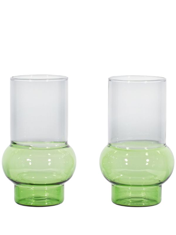 browns Tom Dixon Green Bump Tall Glasses Set | Browns Homeware