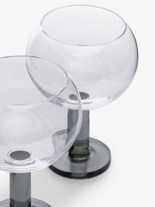 Browns Tom Dixon Grey Puck Balloon Glasses Set | Browns Glassware