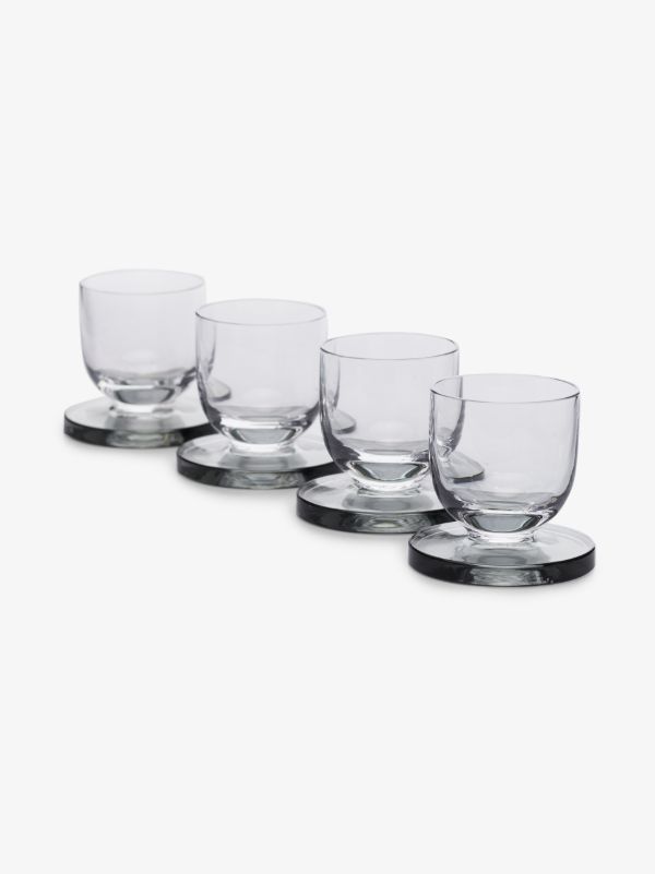 browns Tom Dixon Grey Puck Shot Glasses Set | Browns Glassware