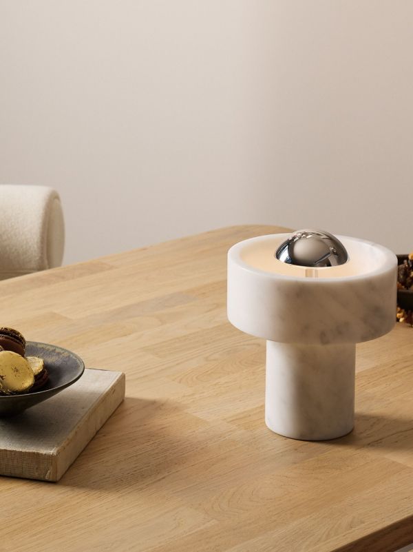 Browns Tom Dixon White Stone Portable Lamp | Browns Lighting