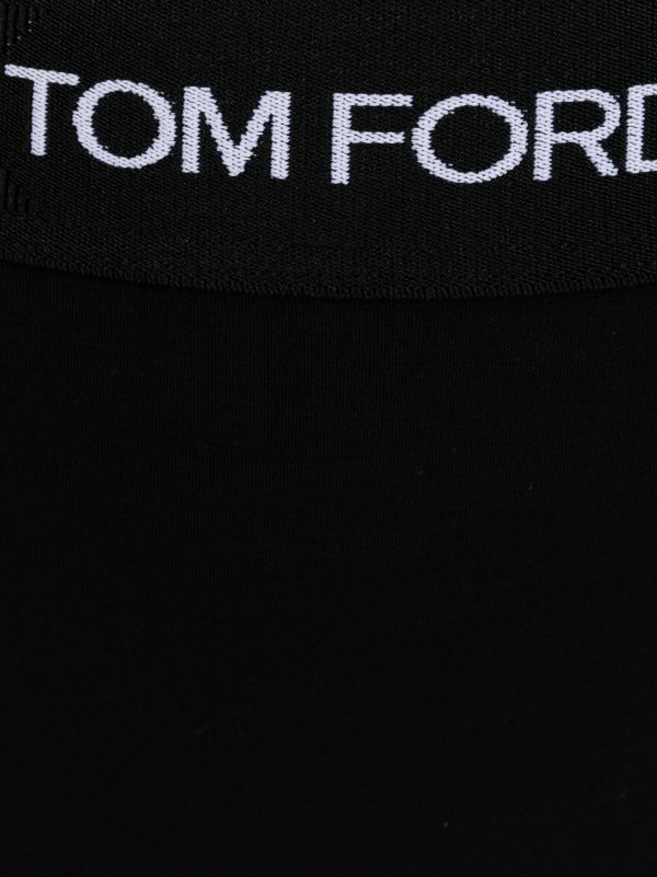 Browns TOM FORD Black High Waist Logo Band Boxer Briefs | Browns Panties