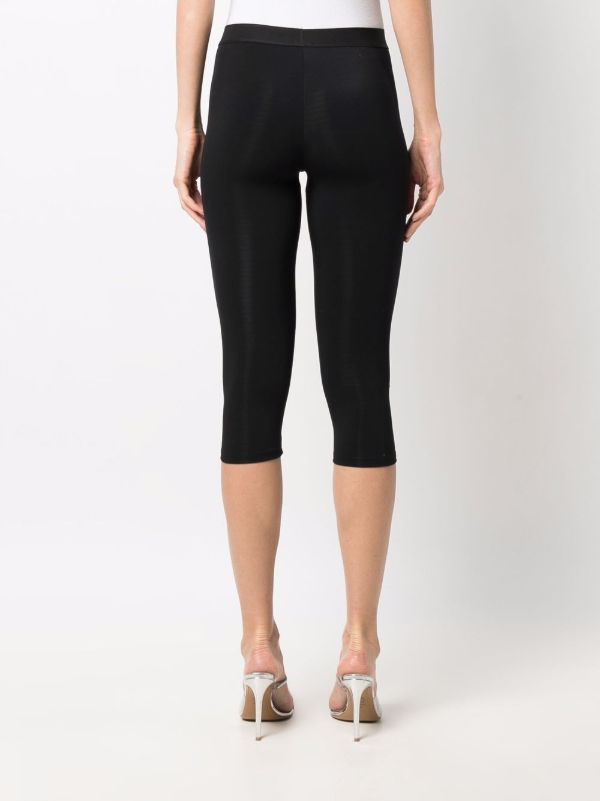 Browns TOM FORD Black Logo Waistband Cropped Leggings | Browns Leggings