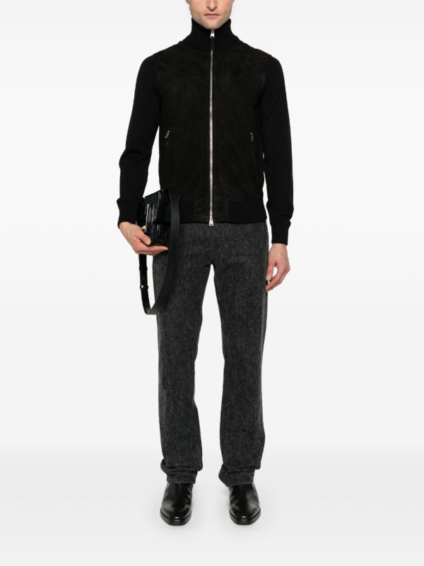 Browns TOM FORD Black Suede Jacket | Browns Leather Jackets