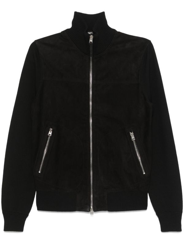 browns TOM FORD Black Suede Jacket | Browns Leather Jackets