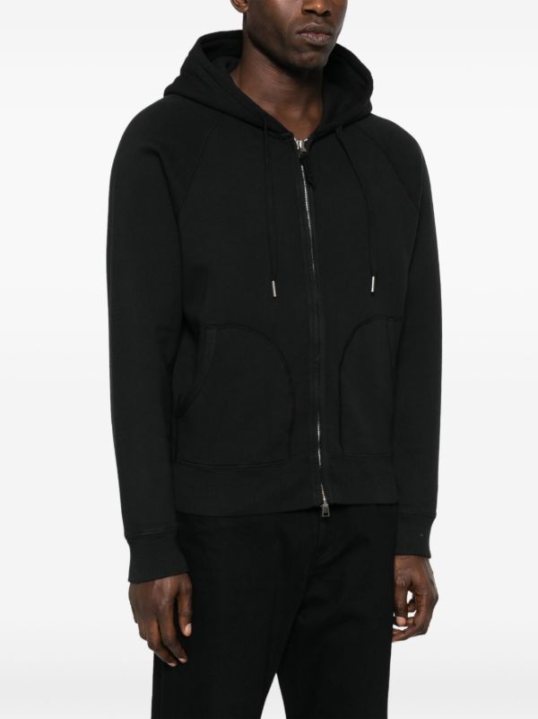 Browns TOM FORD Black Zip-up Cotton Hoodie | Browns Hoodies
