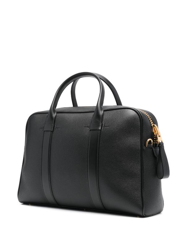 Browns TOM FORD BlackGrained Leather Tote Bag | Browns Tote Bags
