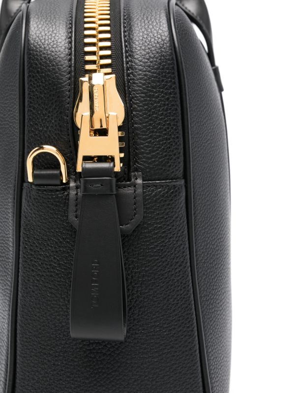 Browns TOM FORD BlackGrained Leather Tote Bag | Browns Tote Bags