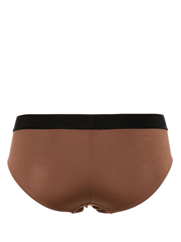 Browns TOM FORD Brown Logo-Waistband Jersey Briefs | Browns Panties