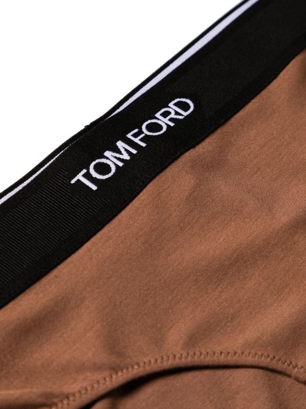 Browns TOM FORD Brown Logo-Waistband Jersey Briefs | Browns Panties