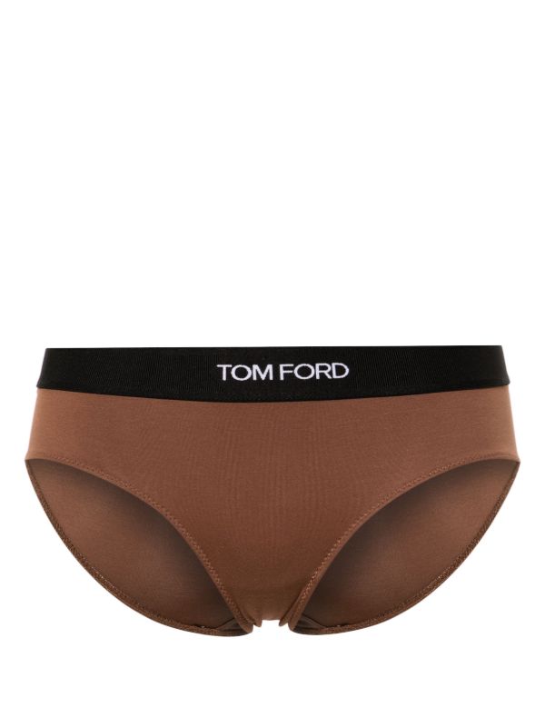 browns TOM FORD Brown Logo-Waistband Jersey Briefs | Browns Panties