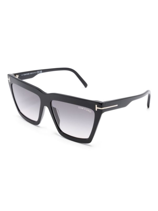 Browns TOM FORD Eyewear Black Eden Geometric-Frame Sunglasses | Browns Sunglasses