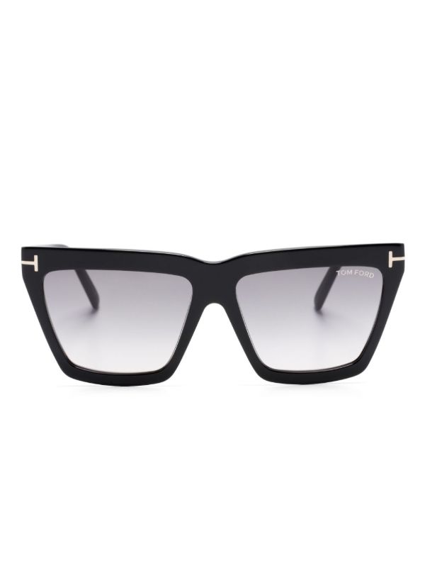 browns TOM FORD Eyewear Black Eden Geometric-Frame Sunglasses | Browns Sunglasses