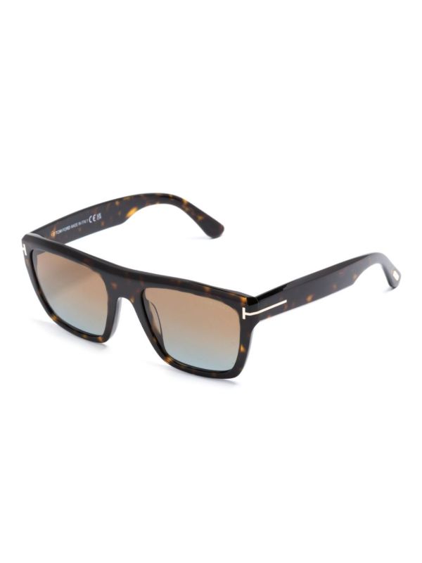 Browns TOM FORD Eyewear Brown Alberto Square-Frame Sunglasses | Browns Sunglasses