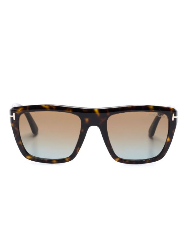 browns TOM FORD Eyewear Brown Alberto Square-Frame Sunglasses | Browns Sunglasses