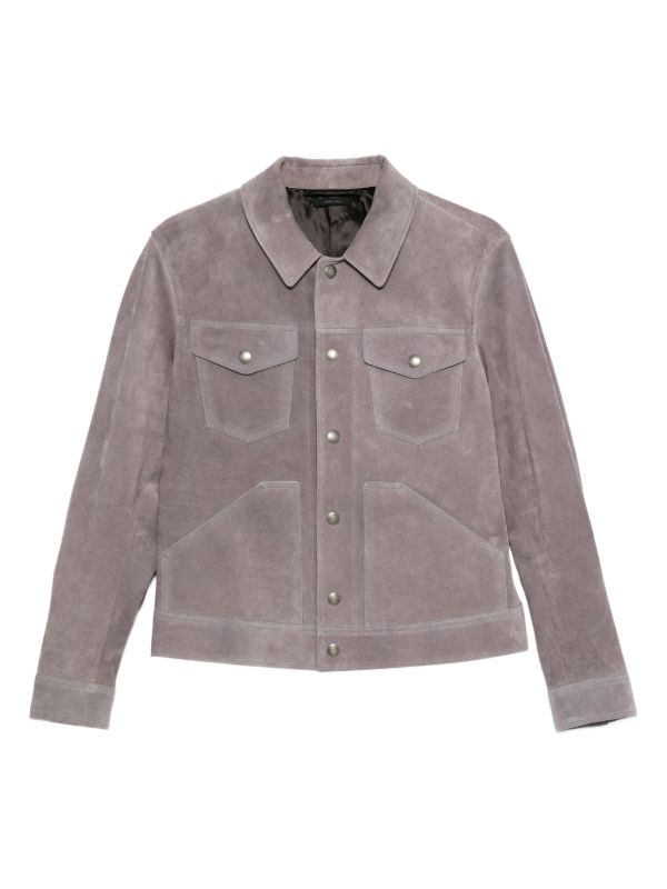 browns TOM FORD flap-pocket suede jacket | Browns Leather Jackets