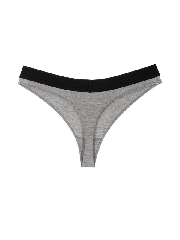 Browns TOM FORD Grey Logo Waistband Thong | Browns Panties
