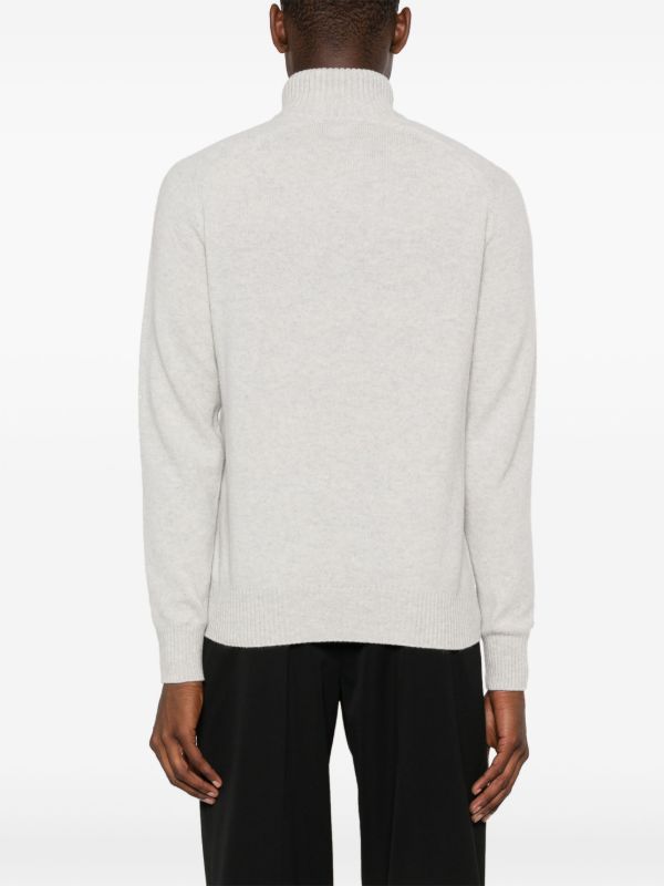Browns TOM FORD Grey Zip-Up Wool Sweater | Browns Knitted Sweaters