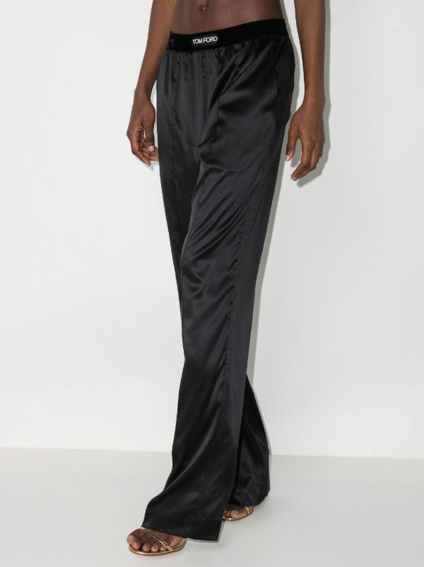Browns TOM FORD High-waisted Straight-leg Silk Trousers | Browns Straight-Leg Pants