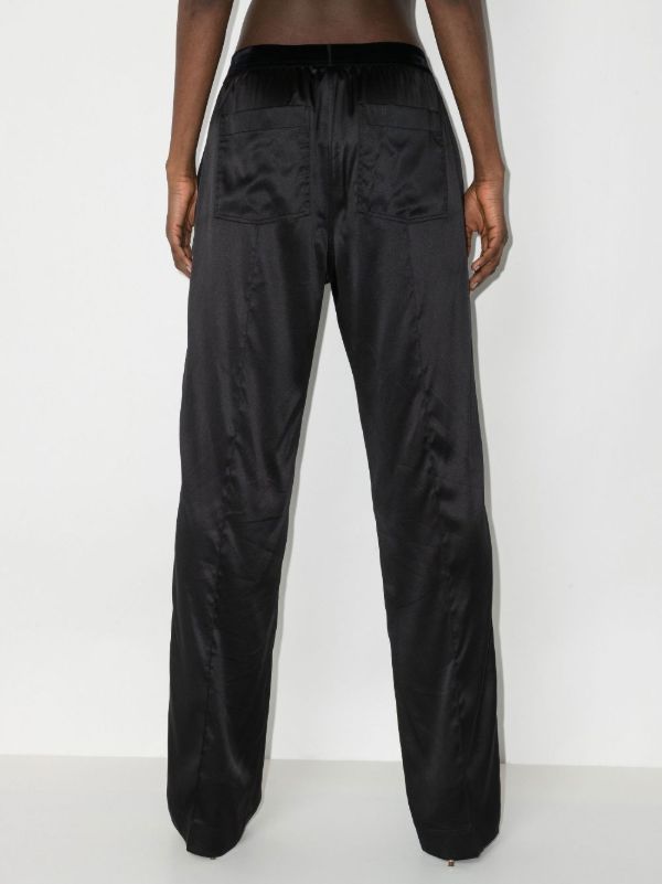 Browns TOM FORD High-waisted Straight-leg Silk Trousers | Browns Straight-Leg Pants