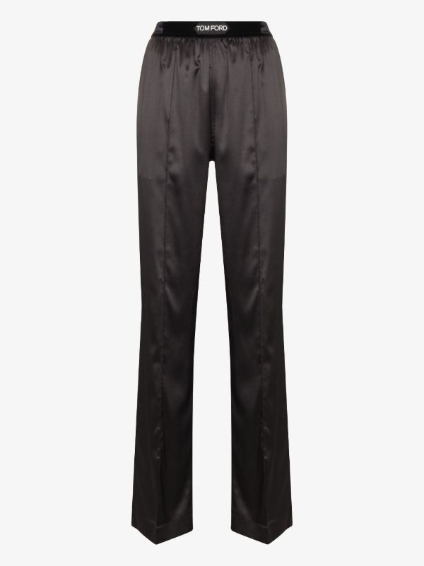 browns TOM FORD high-waisted straight-leg silk trousers | Browns Straight-Leg Pants